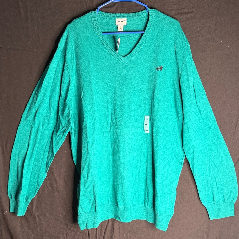 Old Navy Teal V-Neck Men's Sweater